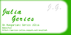 julia gerics business card